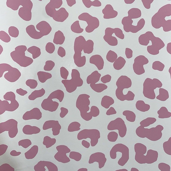 Dana Gibson ocelot white pink leopard print wallpaper double roll 27 in x 30 ft - Picture 1 of 8